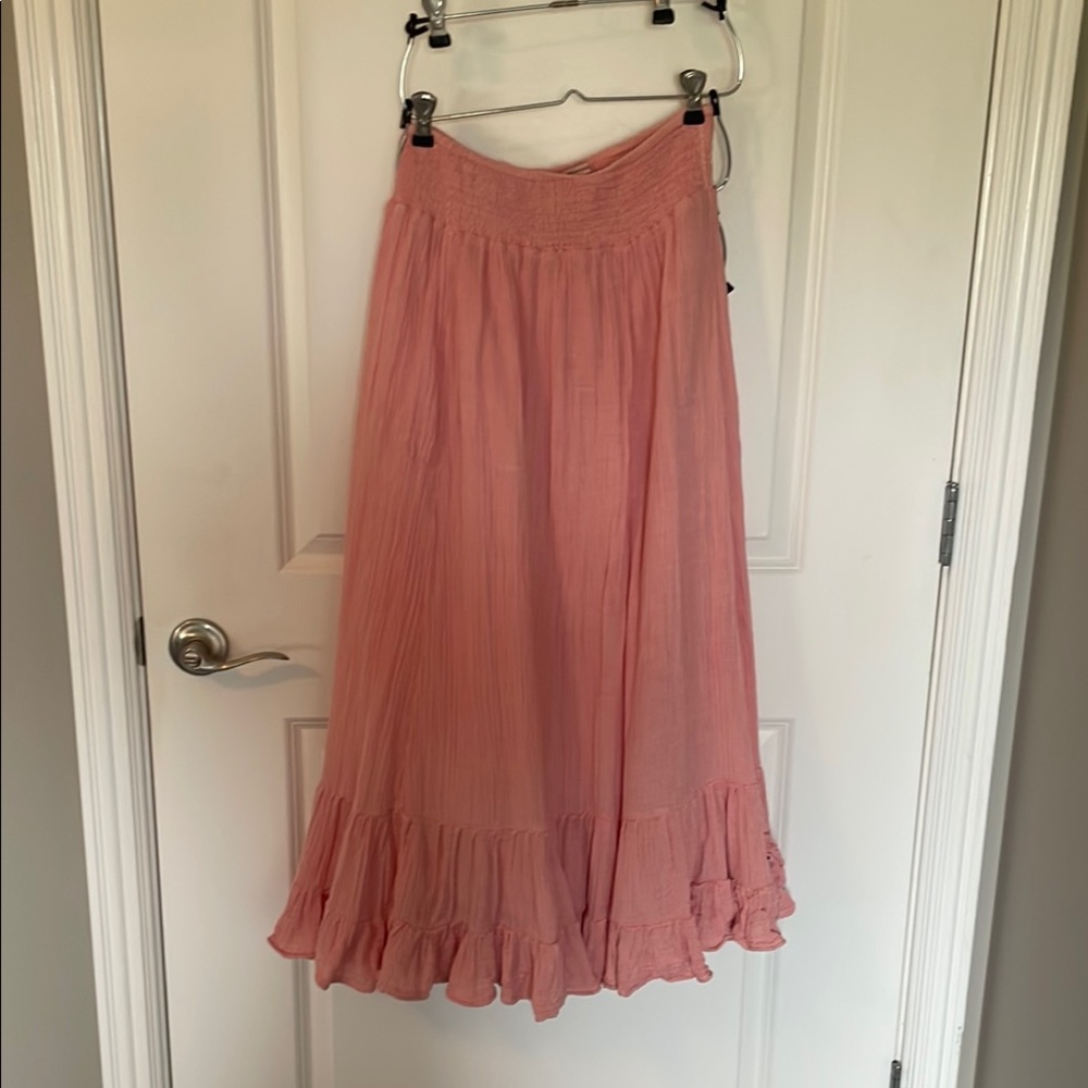 American Eagle Outfitters Pink Maxi A-Line Skirt